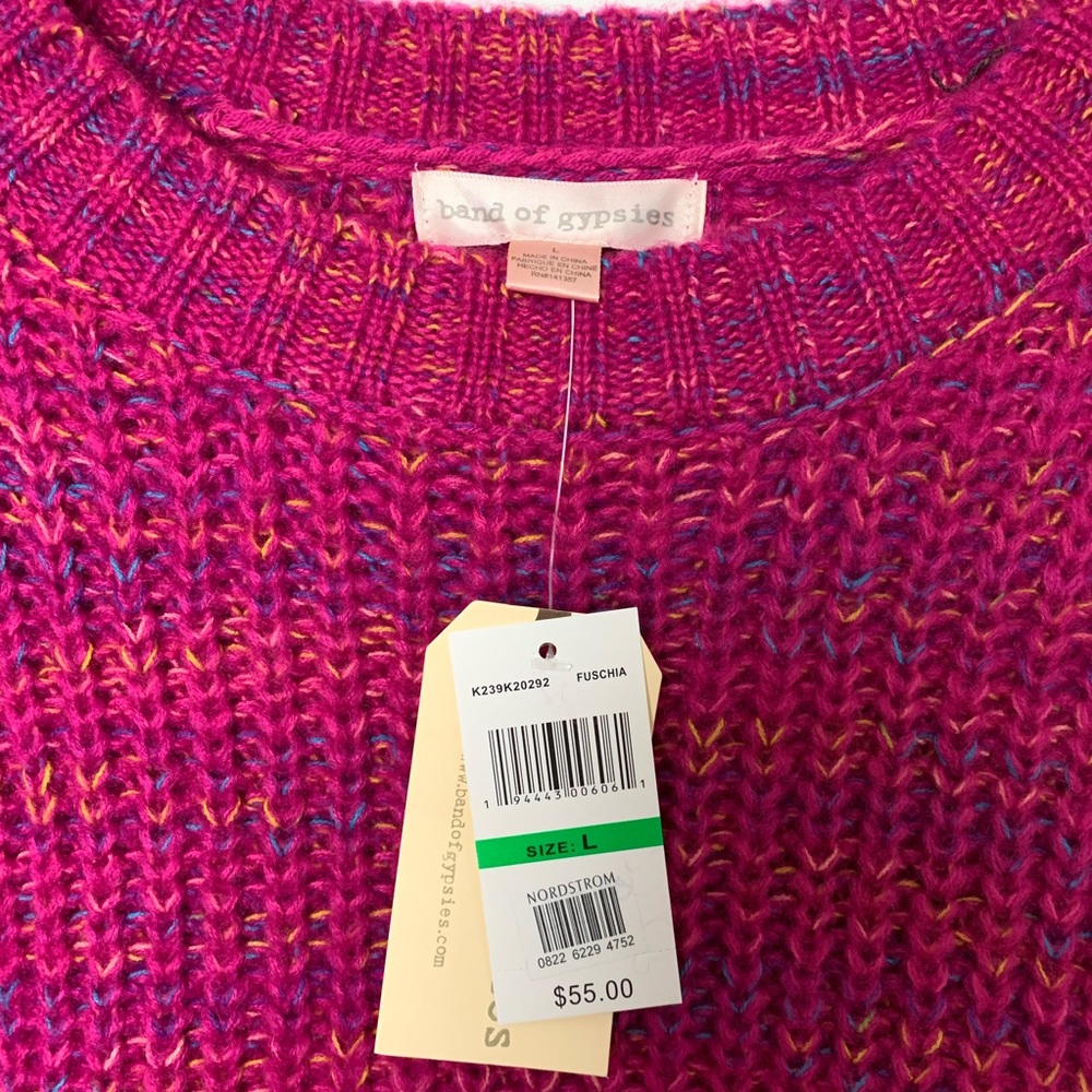 Band of Gypsies Glacee Ribbed Mock Neck Sweater - Picture 7 of 8